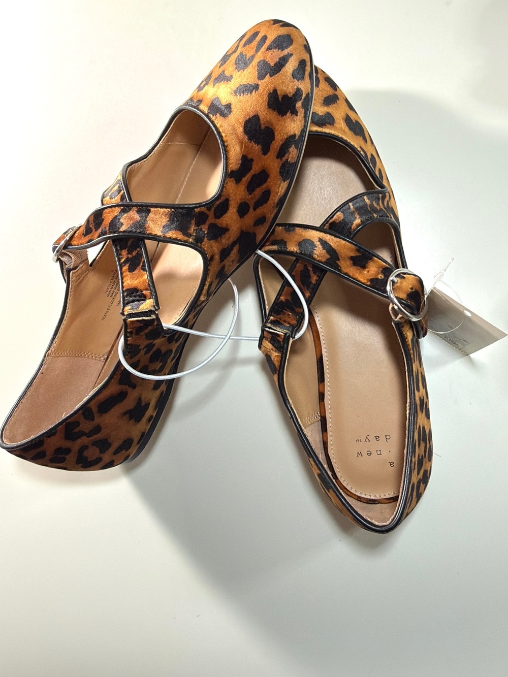 A New Day Leopard Print Mary Jane Flats - Size 9